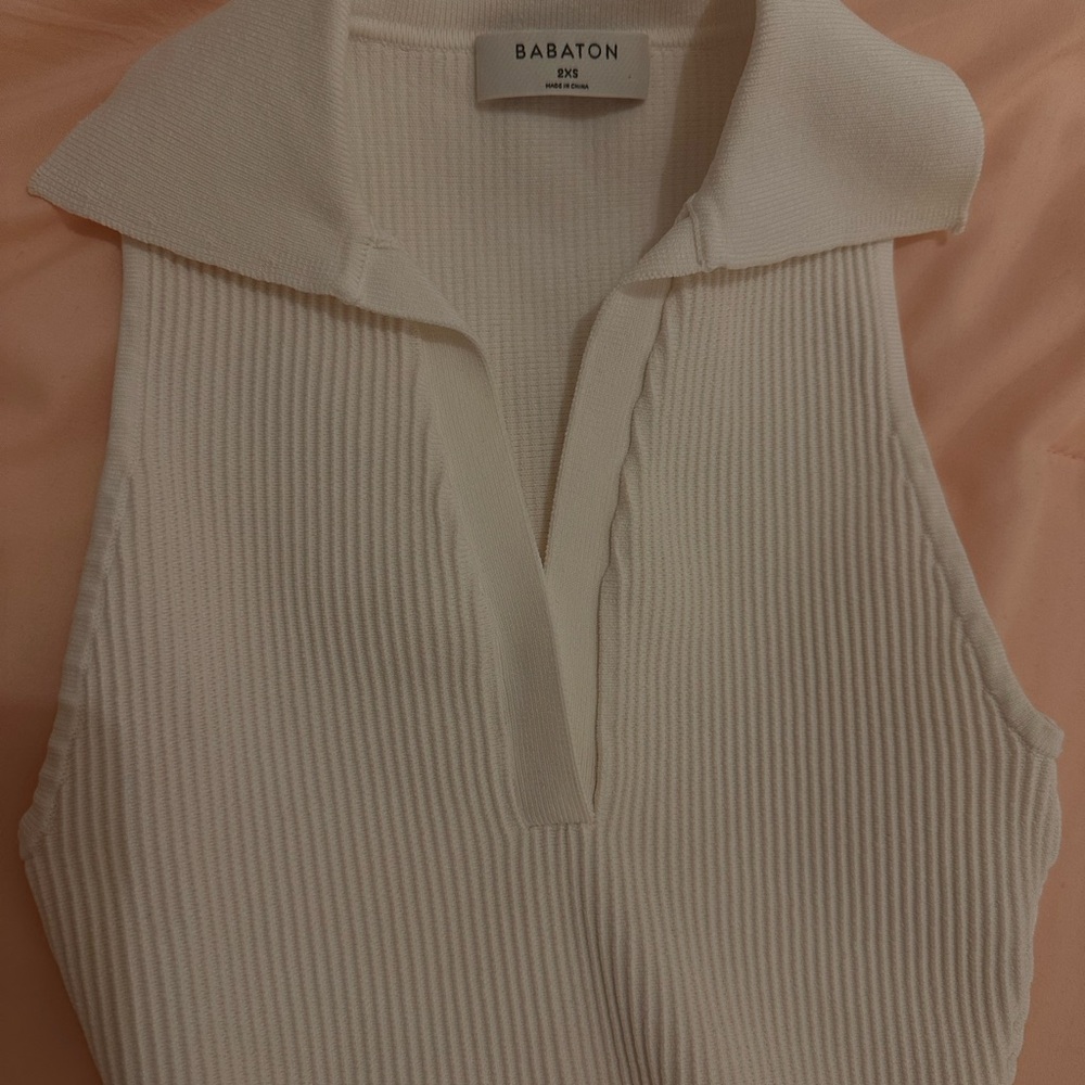 Babaton Ribbed Collard Top - Picture 2 of 3